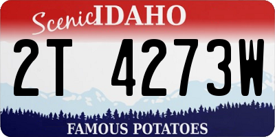 ID license plate 2T4273W