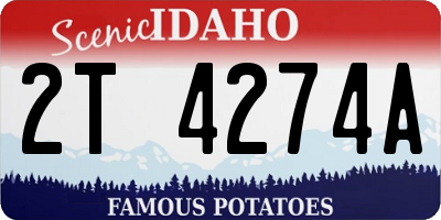 ID license plate 2T4274A