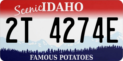 ID license plate 2T4274E
