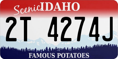 ID license plate 2T4274J