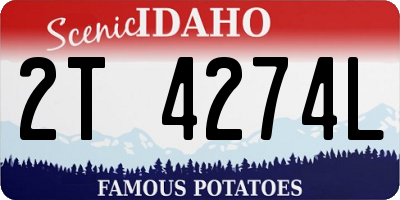 ID license plate 2T4274L