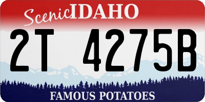 ID license plate 2T4275B