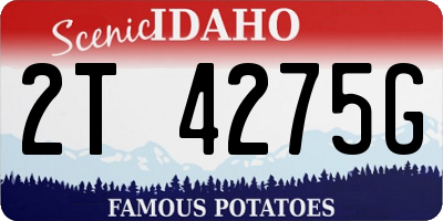 ID license plate 2T4275G