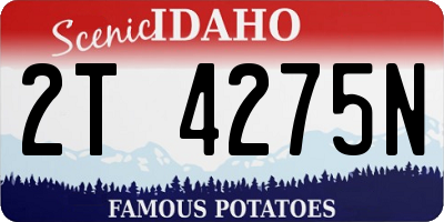 ID license plate 2T4275N
