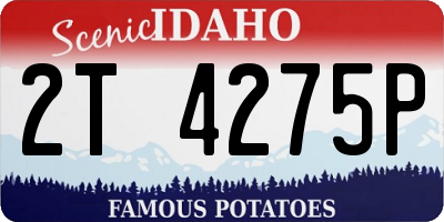 ID license plate 2T4275P