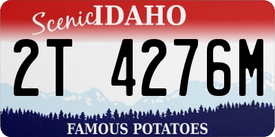 ID license plate 2T4276M