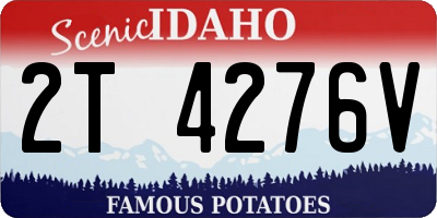ID license plate 2T4276V