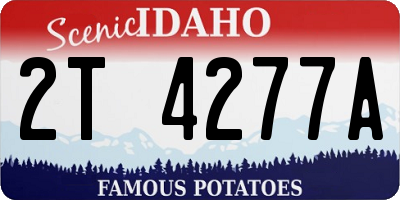 ID license plate 2T4277A