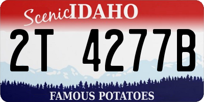 ID license plate 2T4277B