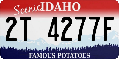 ID license plate 2T4277F