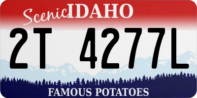 ID license plate 2T4277L
