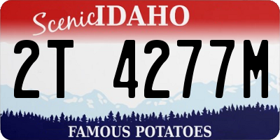 ID license plate 2T4277M
