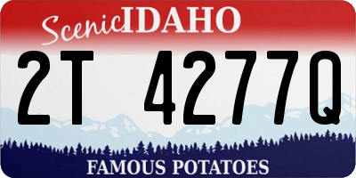 ID license plate 2T4277Q