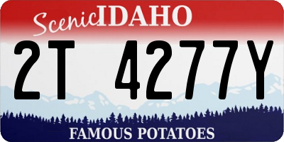 ID license plate 2T4277Y