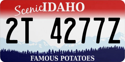 ID license plate 2T4277Z