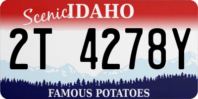 ID license plate 2T4278Y