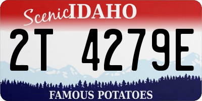 ID license plate 2T4279E