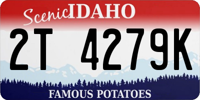 ID license plate 2T4279K