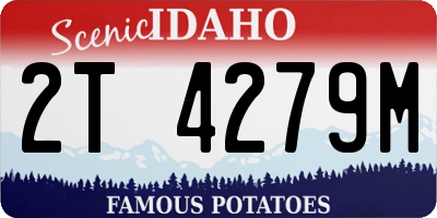 ID license plate 2T4279M