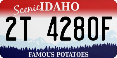 ID license plate 2T4280F