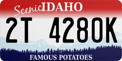 ID license plate 2T4280K