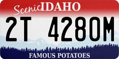 ID license plate 2T4280M