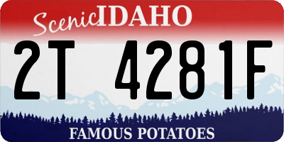 ID license plate 2T4281F