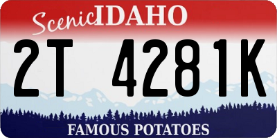 ID license plate 2T4281K