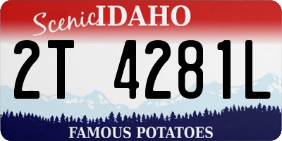 ID license plate 2T4281L