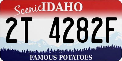 ID license plate 2T4282F