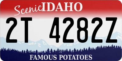 ID license plate 2T4282Z