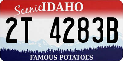 ID license plate 2T4283B
