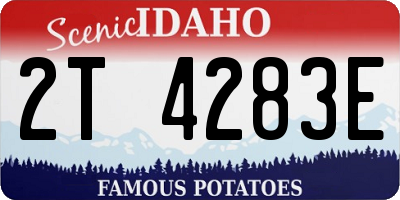 ID license plate 2T4283E