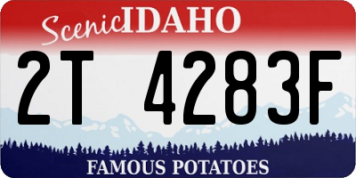 ID license plate 2T4283F