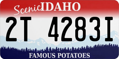 ID license plate 2T4283I