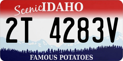 ID license plate 2T4283V
