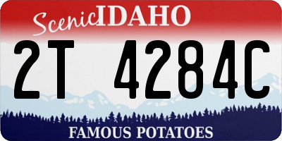 ID license plate 2T4284C