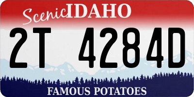 ID license plate 2T4284D
