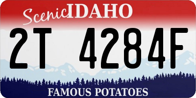 ID license plate 2T4284F