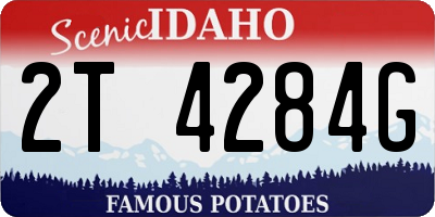 ID license plate 2T4284G