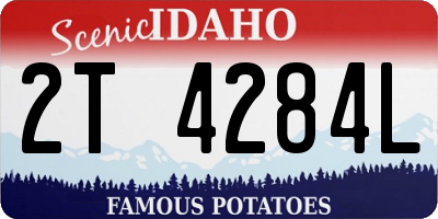 ID license plate 2T4284L