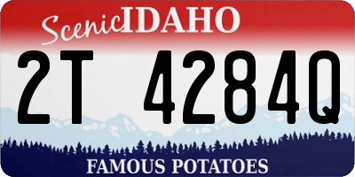 ID license plate 2T4284Q