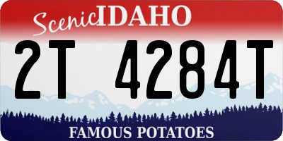 ID license plate 2T4284T