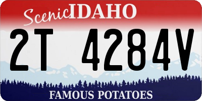 ID license plate 2T4284V