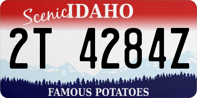 ID license plate 2T4284Z