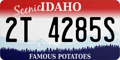 ID license plate 2T4285S