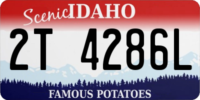 ID license plate 2T4286L