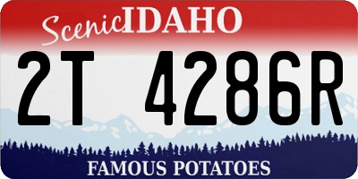 ID license plate 2T4286R