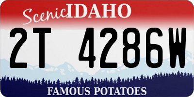 ID license plate 2T4286W