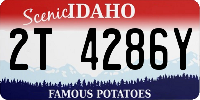 ID license plate 2T4286Y